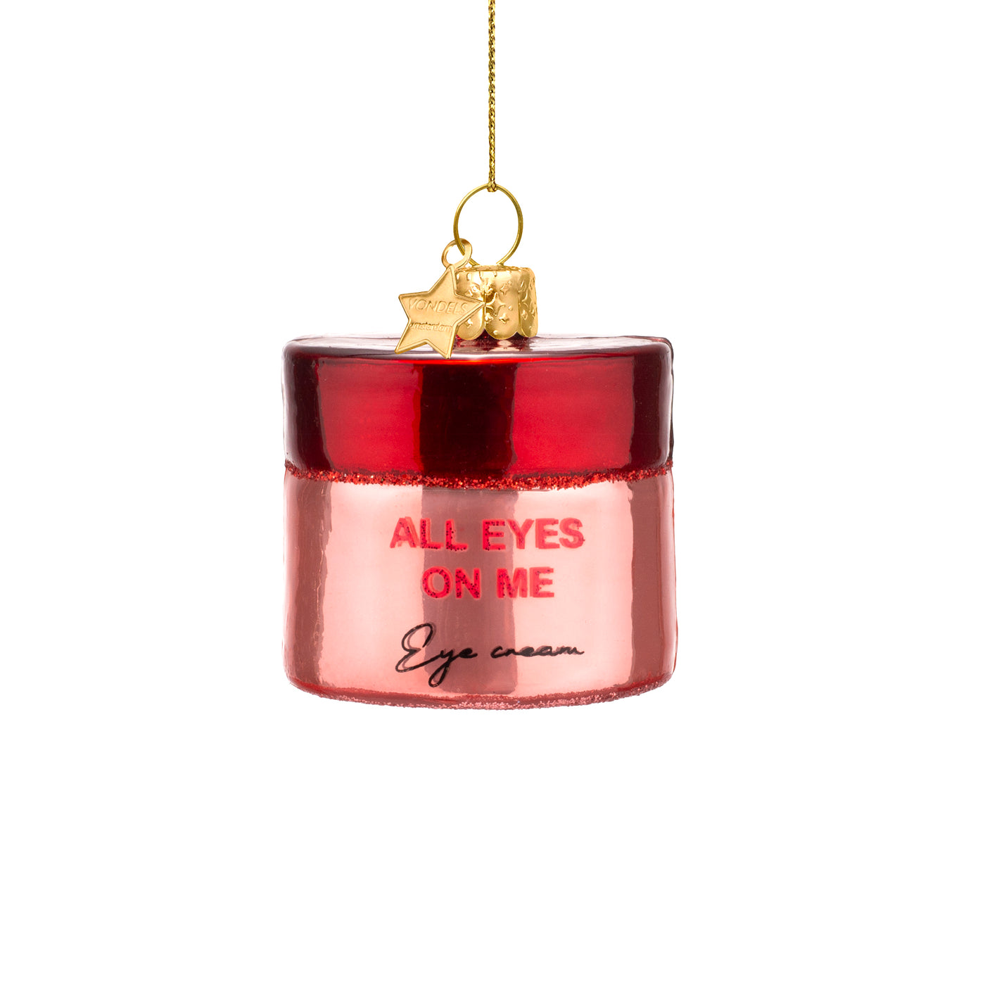 Kerstornament - Vondels potje crème "All Eyes On Me"
