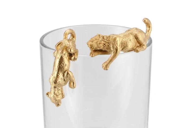Decoratie - hangende tijgers goud set van 2 - JungleHome