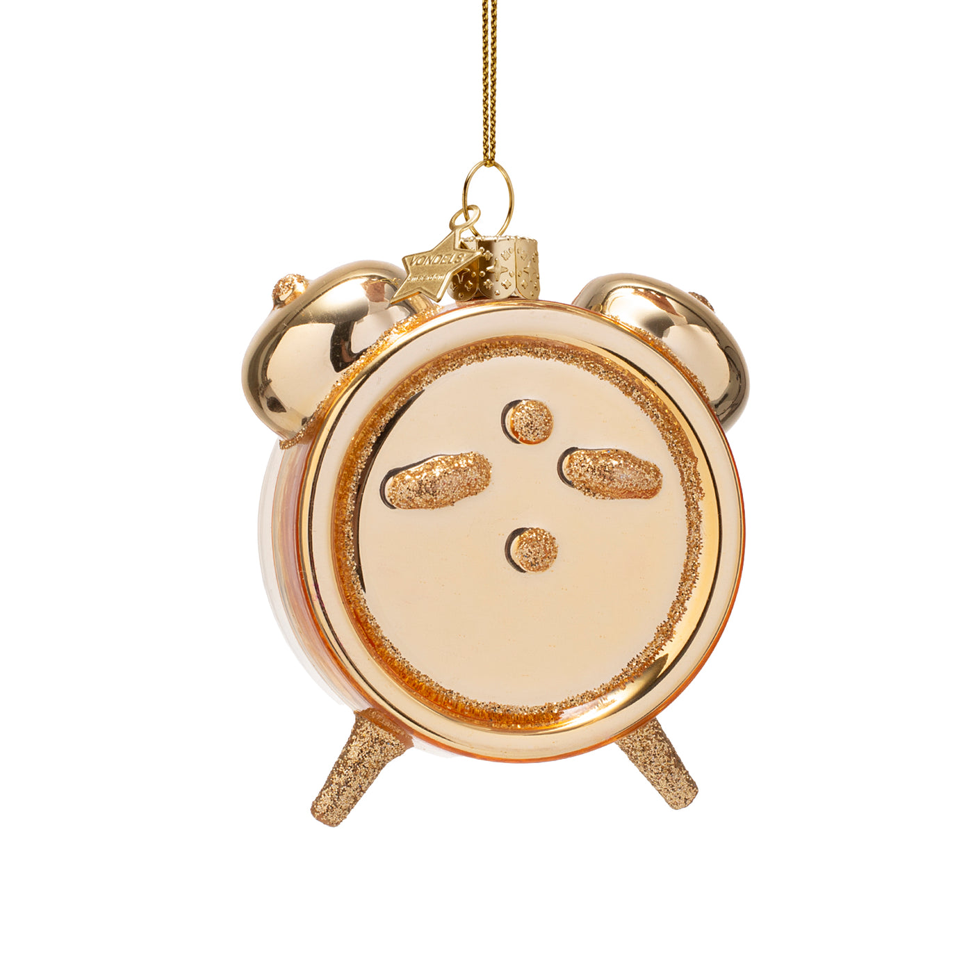 Kerstornament - Vondels Gouden Wekker "Wake Me Up When I'm Rich"