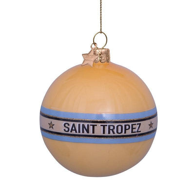 Kerstornament - Vondels Kerstbal Saint Tropez geel - JungleHome