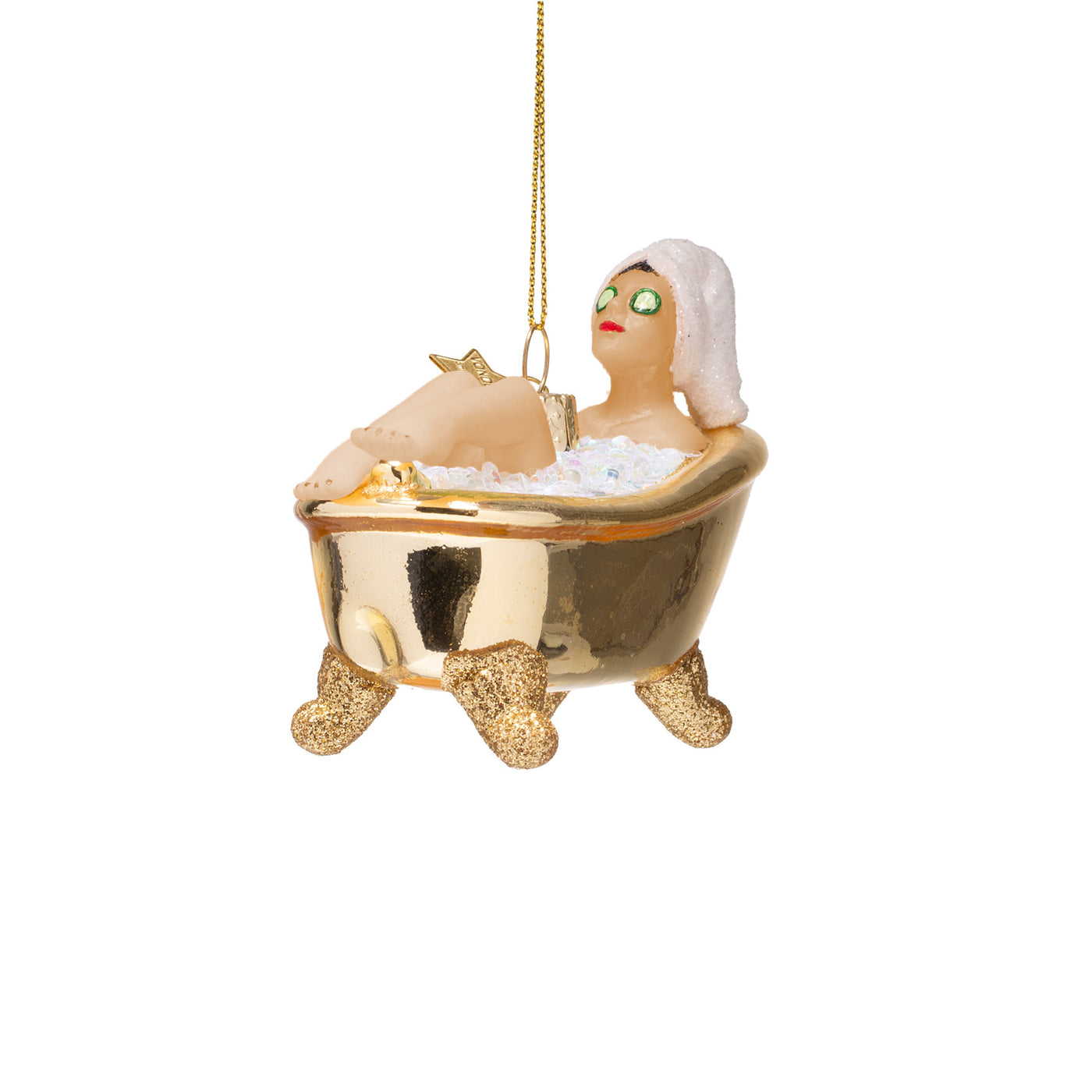 Kerstornament - Vondels Woman in Shiny Gold Bath