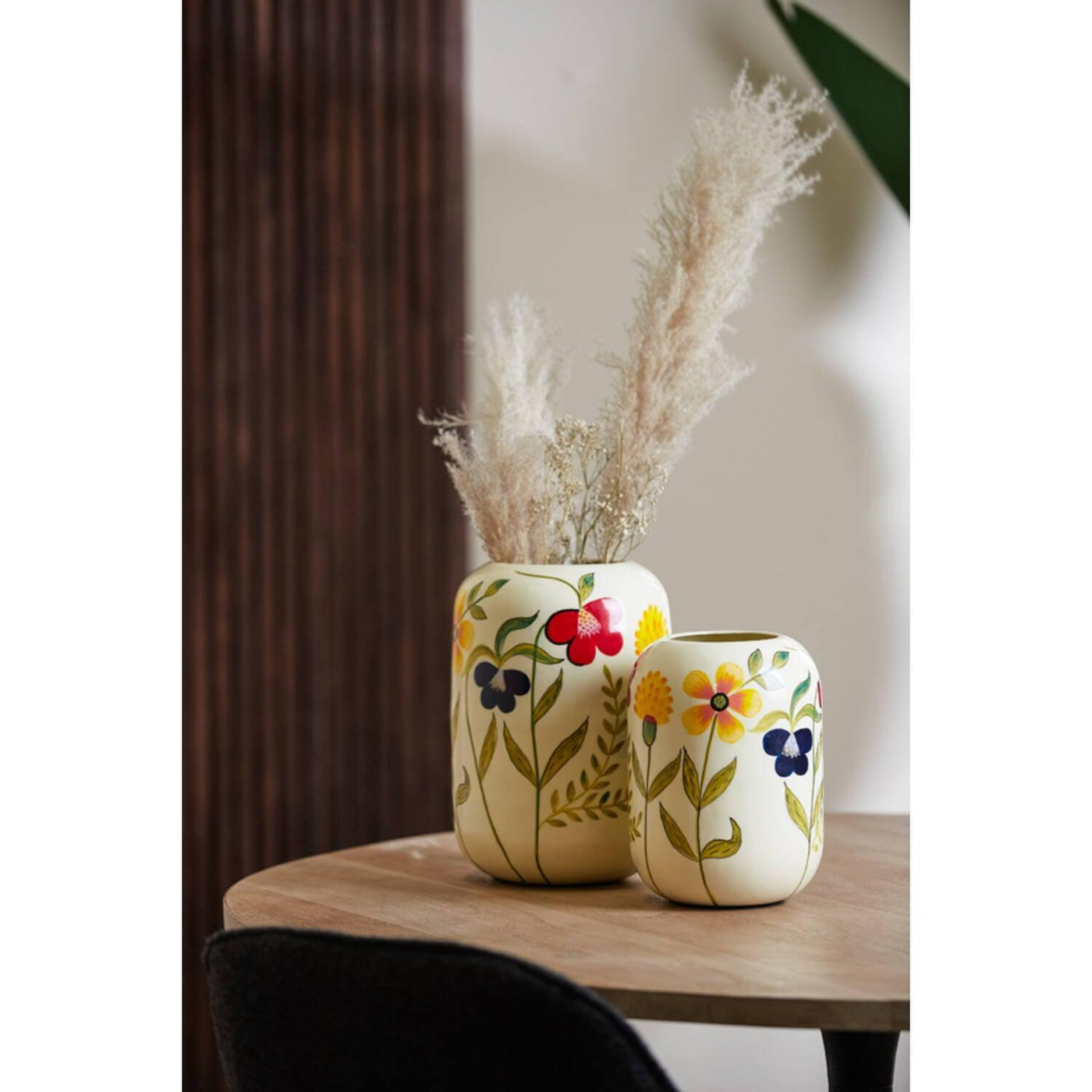 Vaas  -  Fjura crème bloemenØ18x24 cm