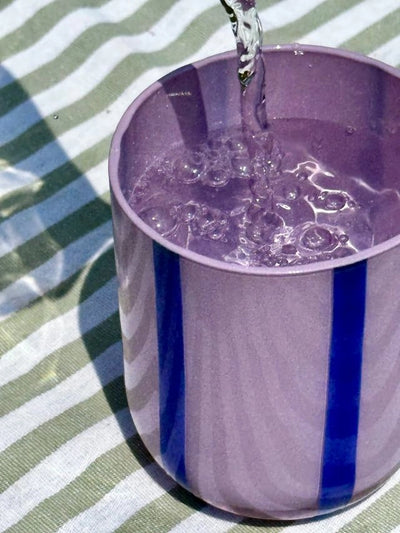 Glas Atina - Lila & Marineblauw