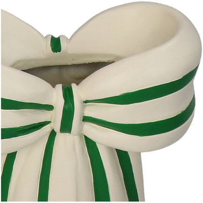 Vaas - Strik groen/wit
