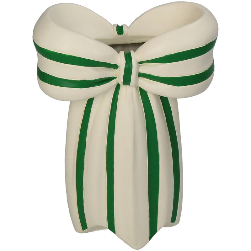 Vaas - Strik groen/wit