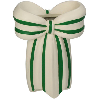 Vaas - Strik groen/wit