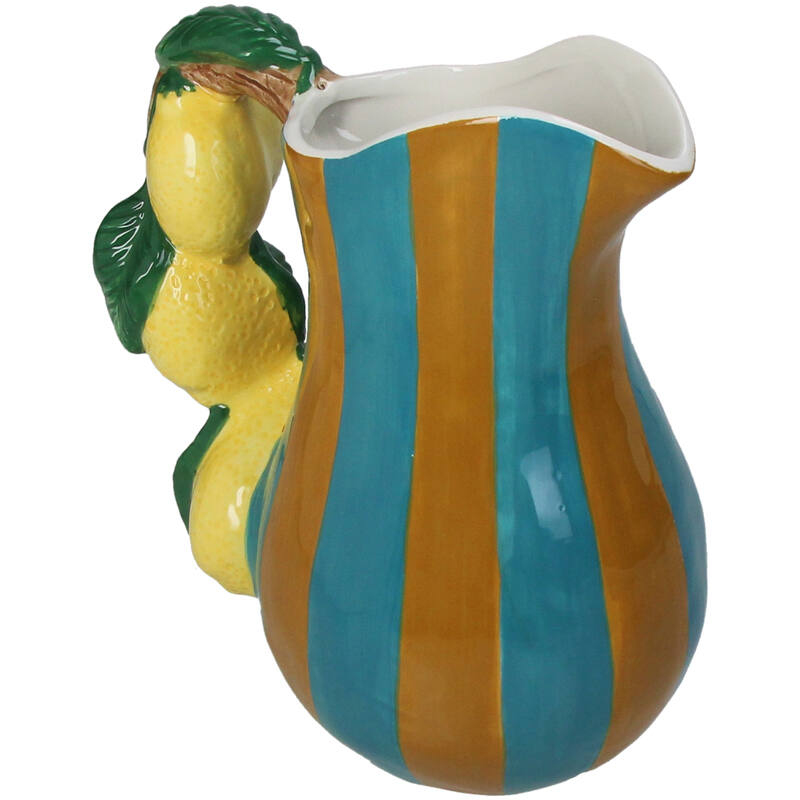 Vaas - Lemon Porselein Aardewerk Blauw/Oranje