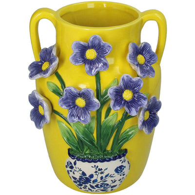 Vaas - Bloemen Dolomiet Geel